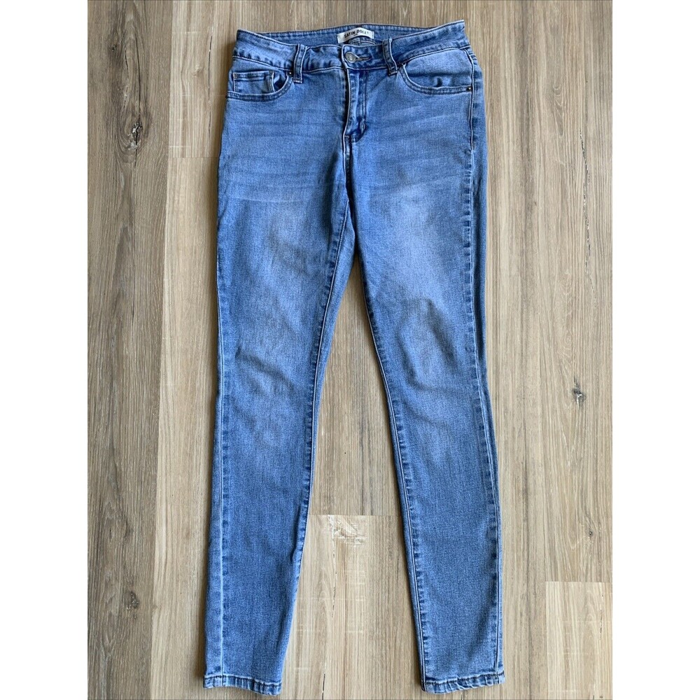 Satin Doll Faded Blue Jeans Size 2P Petite High Rise Skinny Stretch Bodycon